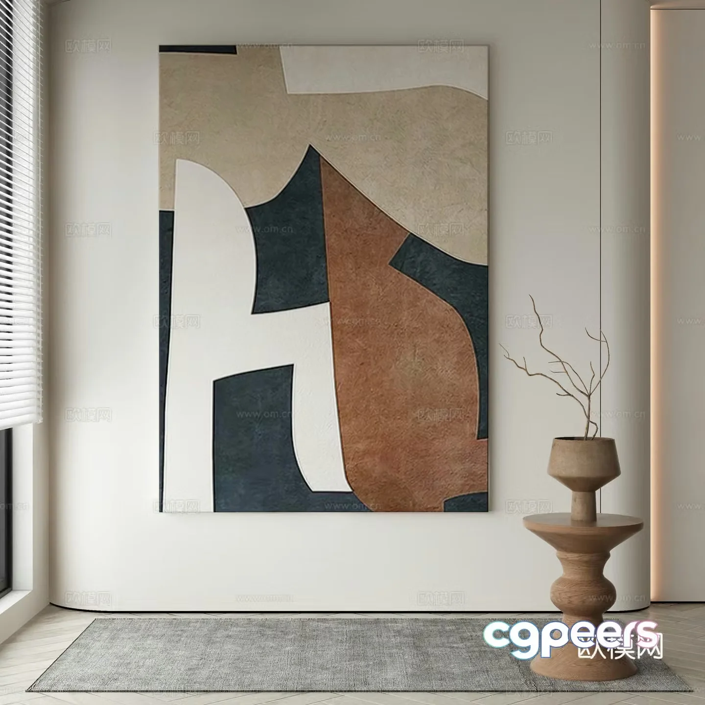 Wasabi hanging painting oil painting 3d model