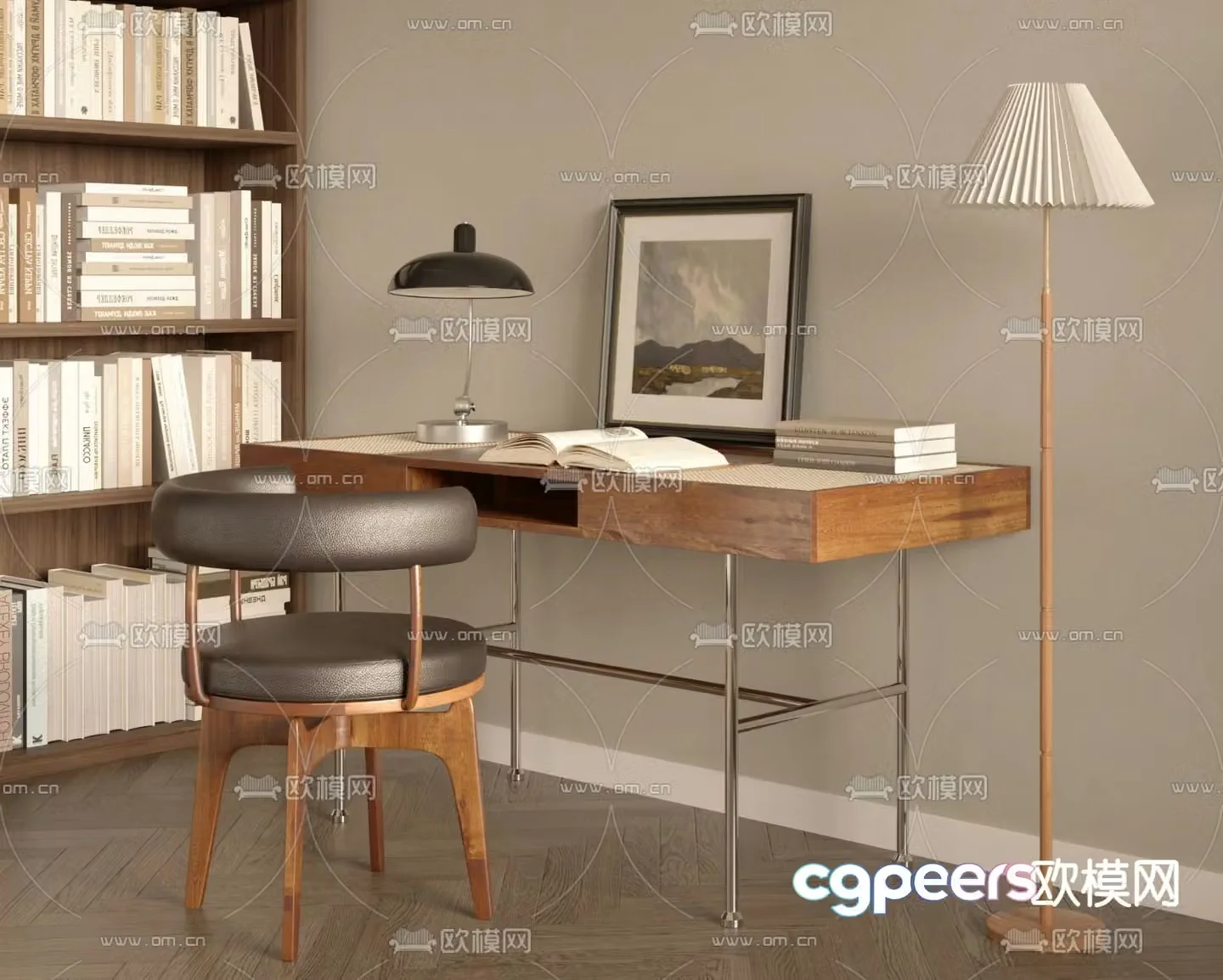 Medieval style desk desk desk 3d model
