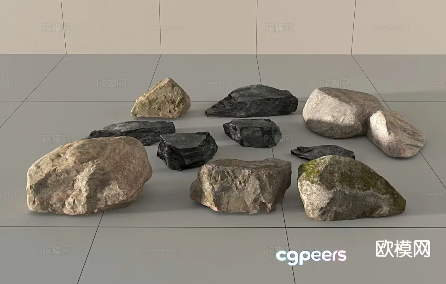 stones stone rock landscape stone 3d model