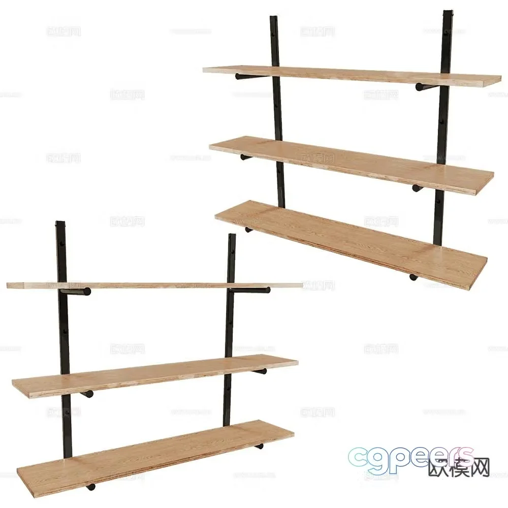 Zuiver Group modern wall cabinet wall-mounted storage rack display rack 3d model