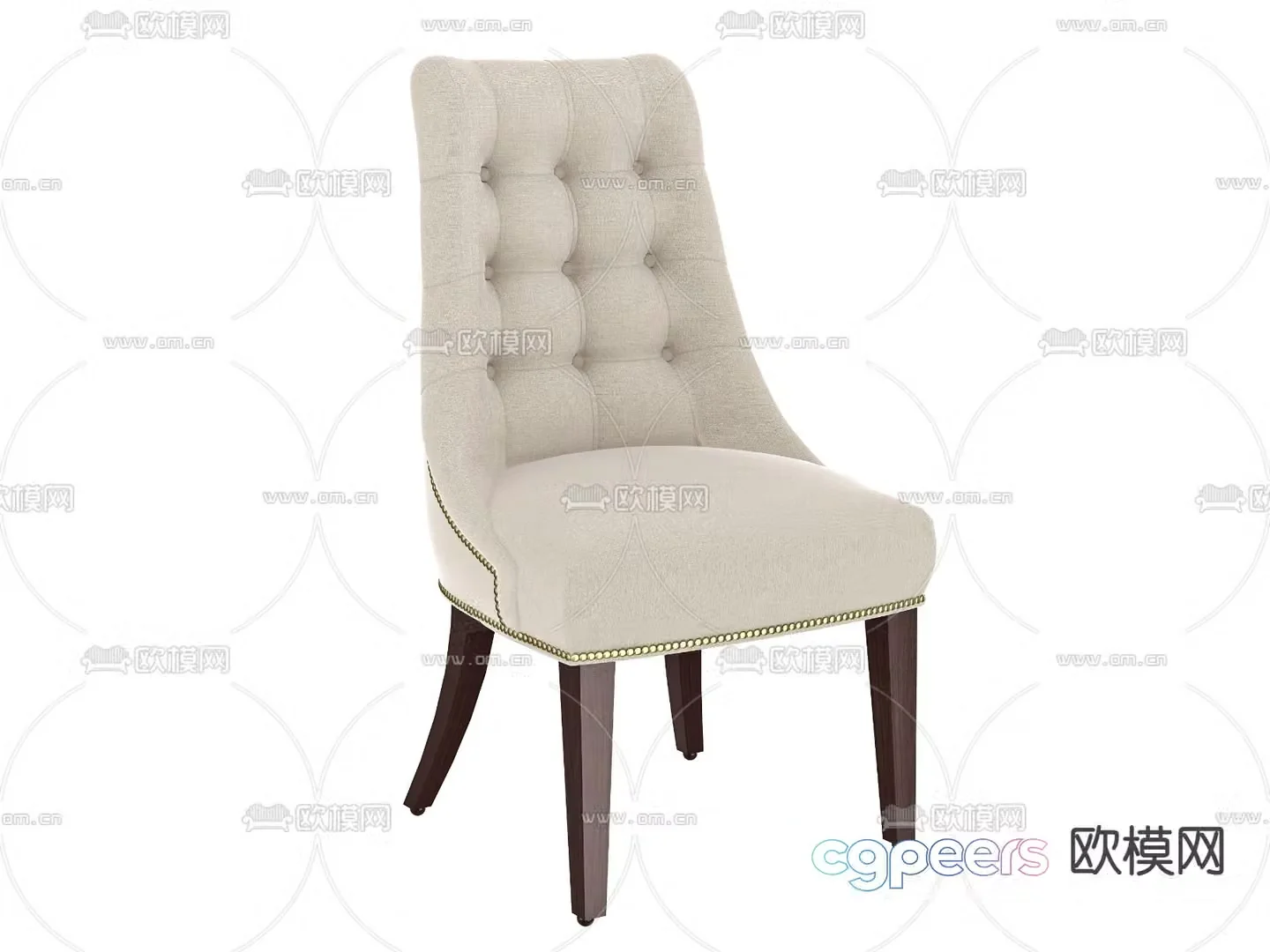 Dining chair single chair 3d model