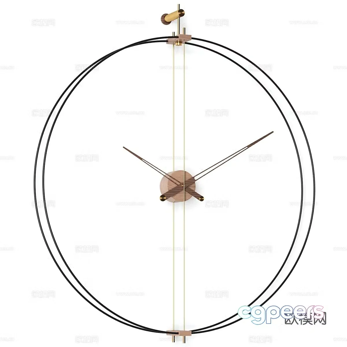 Modern minimalist wall clock 3d model