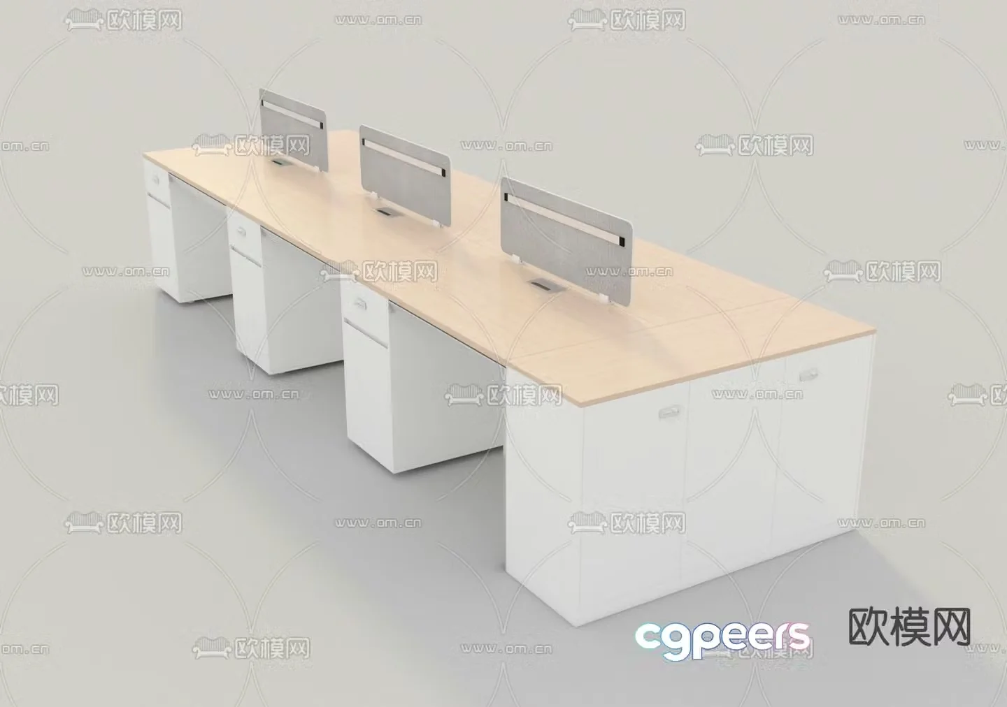 desk post workstation 3d model