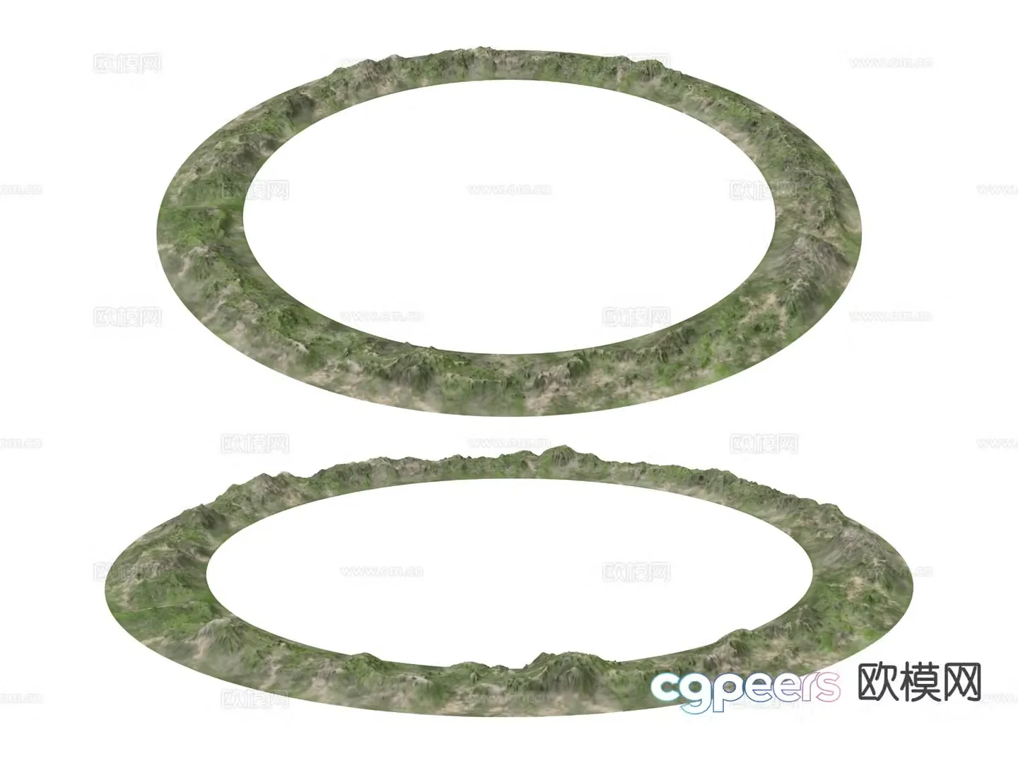 Outdoor landscape crater 3D model