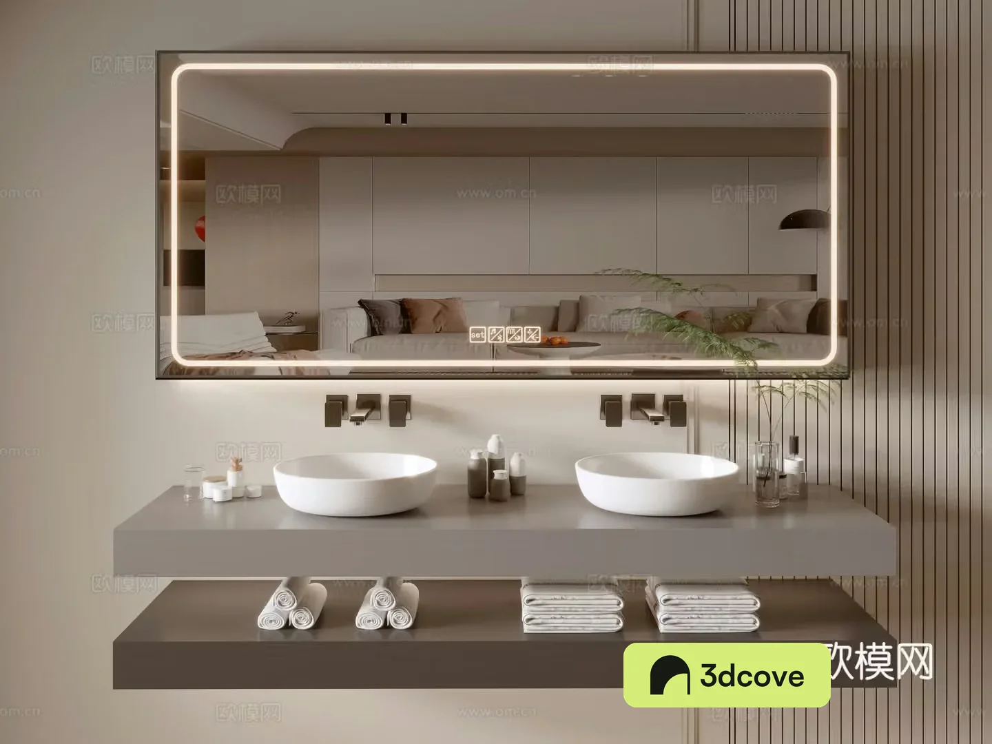 Modern bathroom cabinet bathroom basin bathroom ornaments mirror cabinet sink