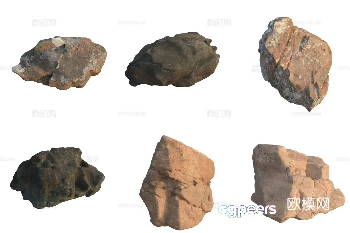 Seaside stone rock 3d model