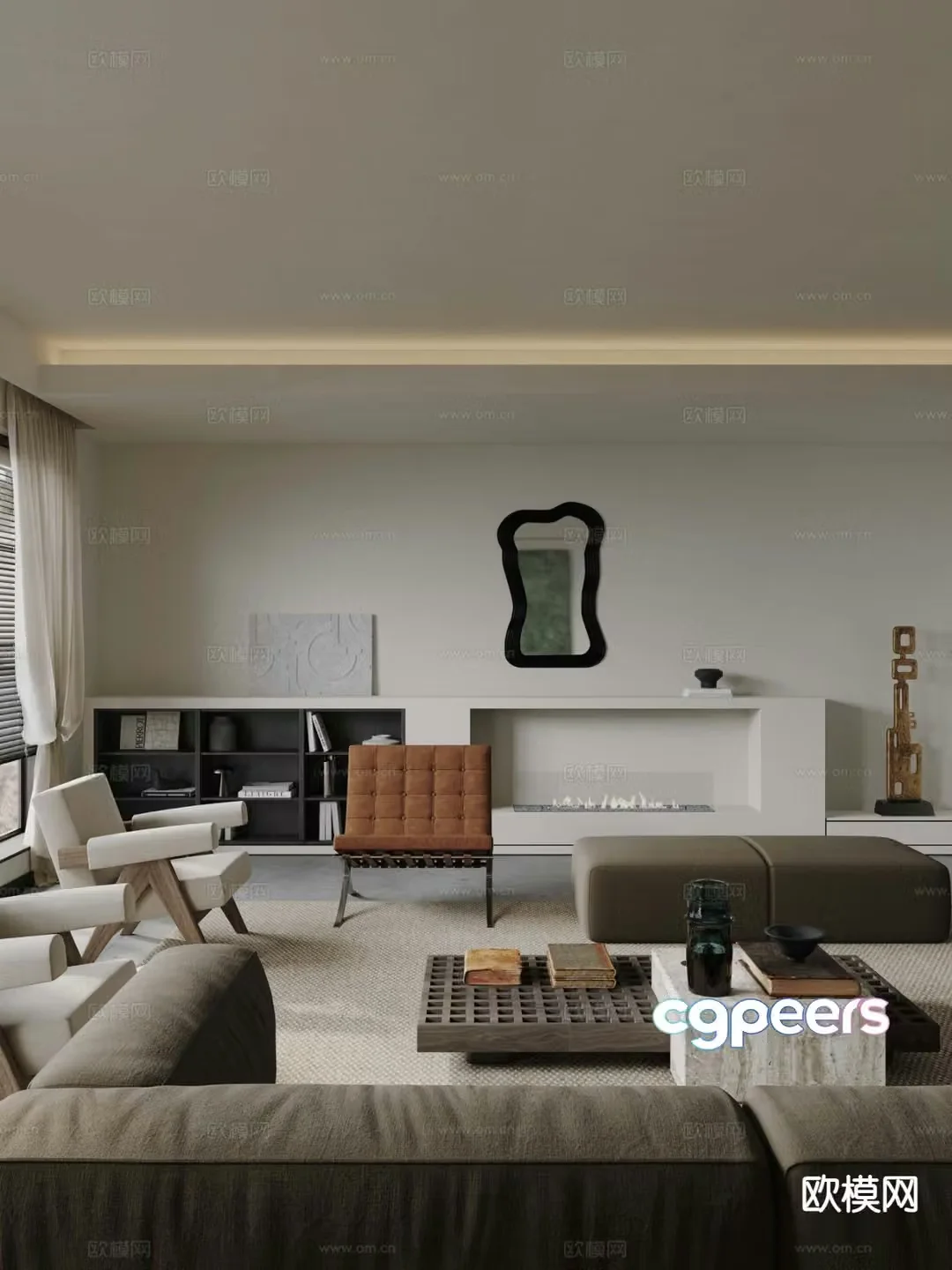 Modern living room 3d model