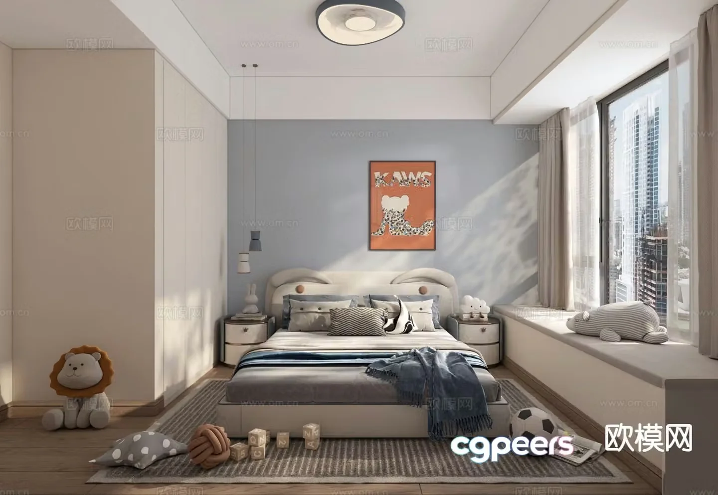 Modern children’s room boy’s room kid’s room 3d model