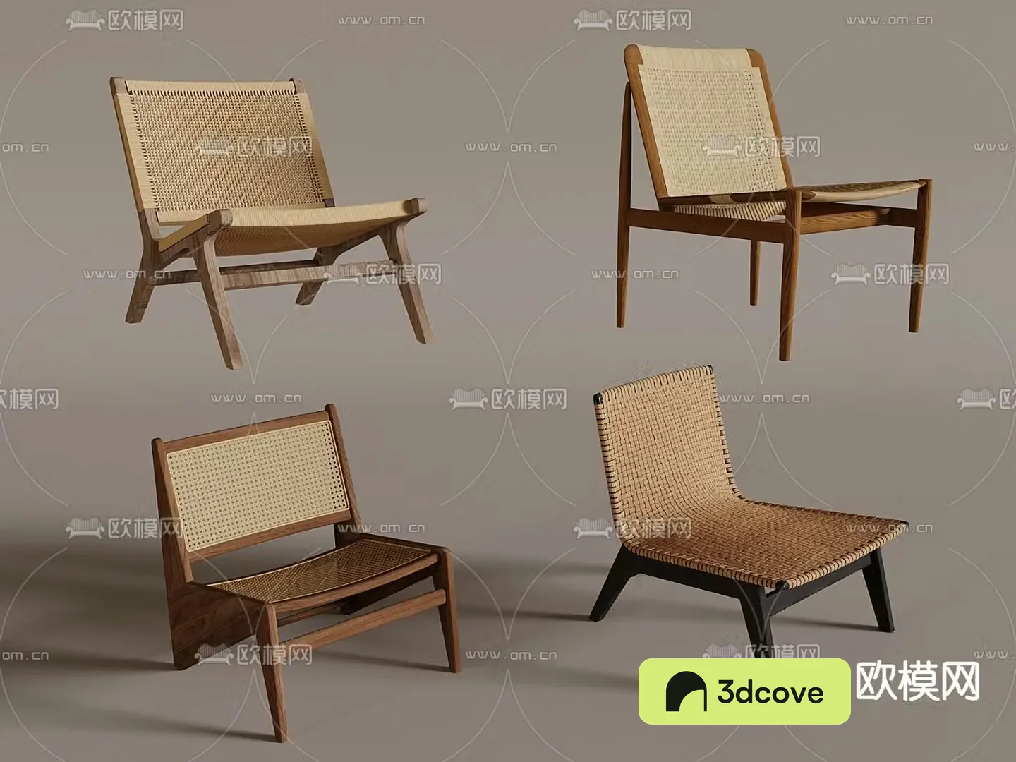 Wabi-sabi style rattan chair leisure chair
