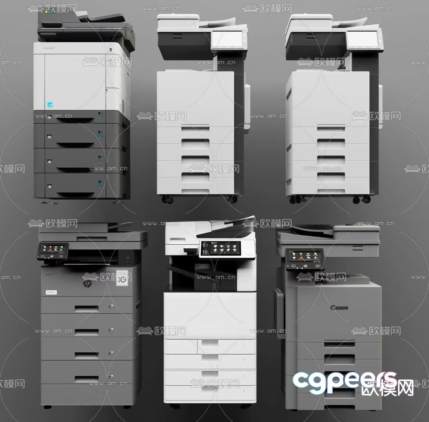 printer copier scanner 3d model