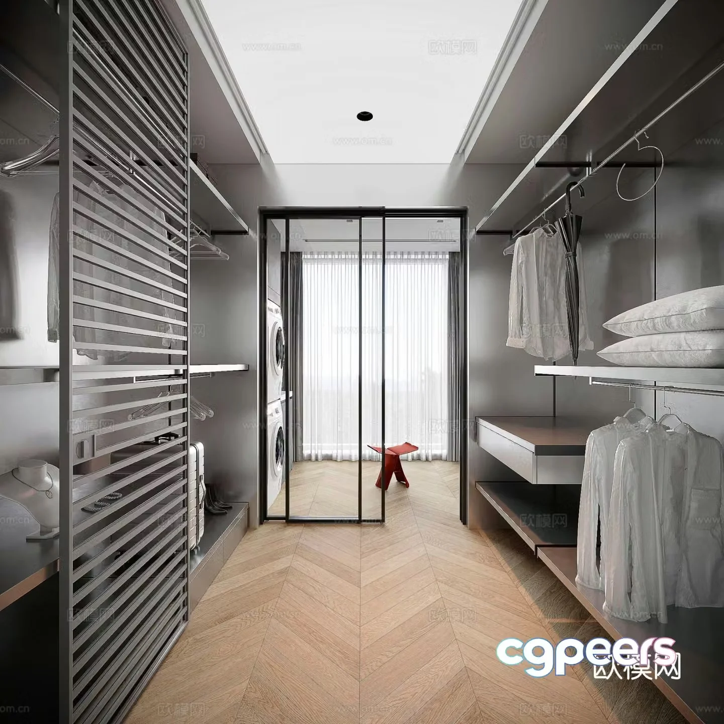 Modern cloakroom 3d model