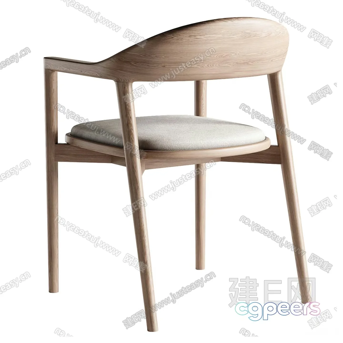 Modern Wooden Chair 3D Model – 13186 – CORONA Render