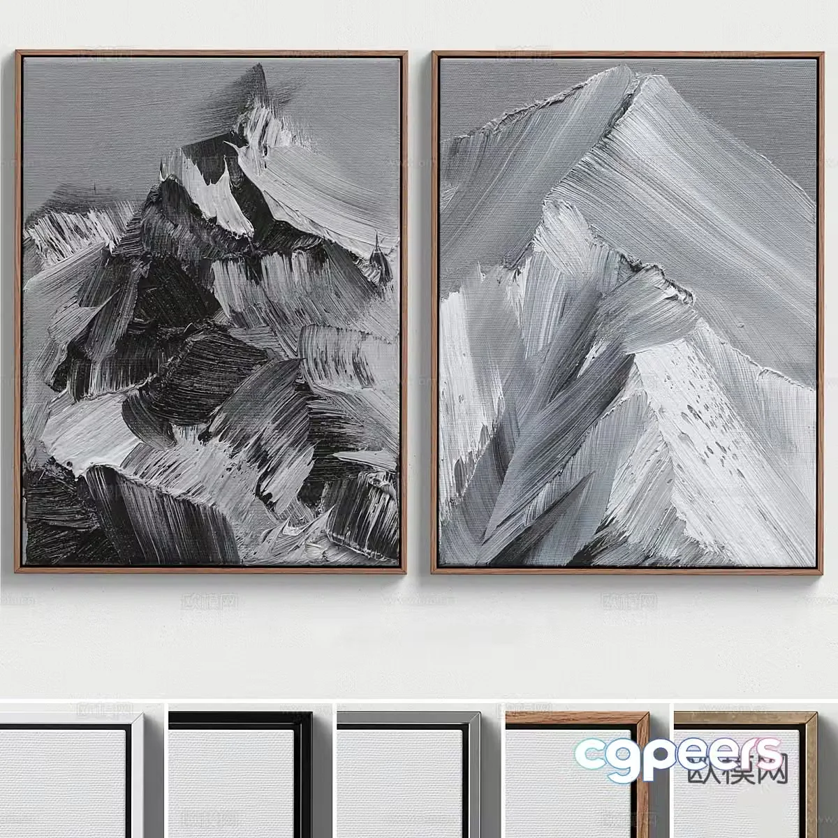 New Chinese style hanging painting 3D model
