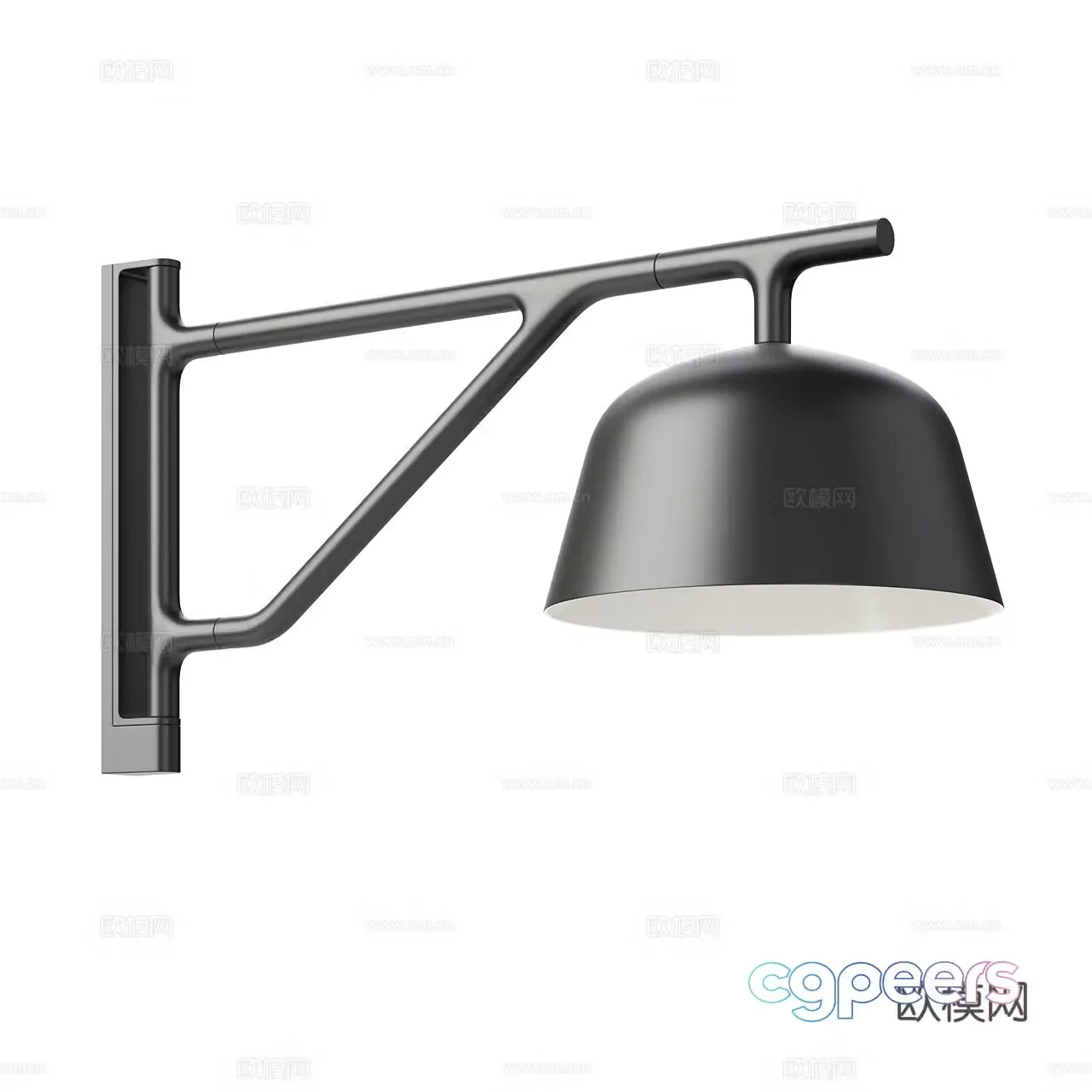 Muuto Nordic wall lamp Simple wall lamp Metal wall lamp Decorative wall lamp Black wall lamp 3D model