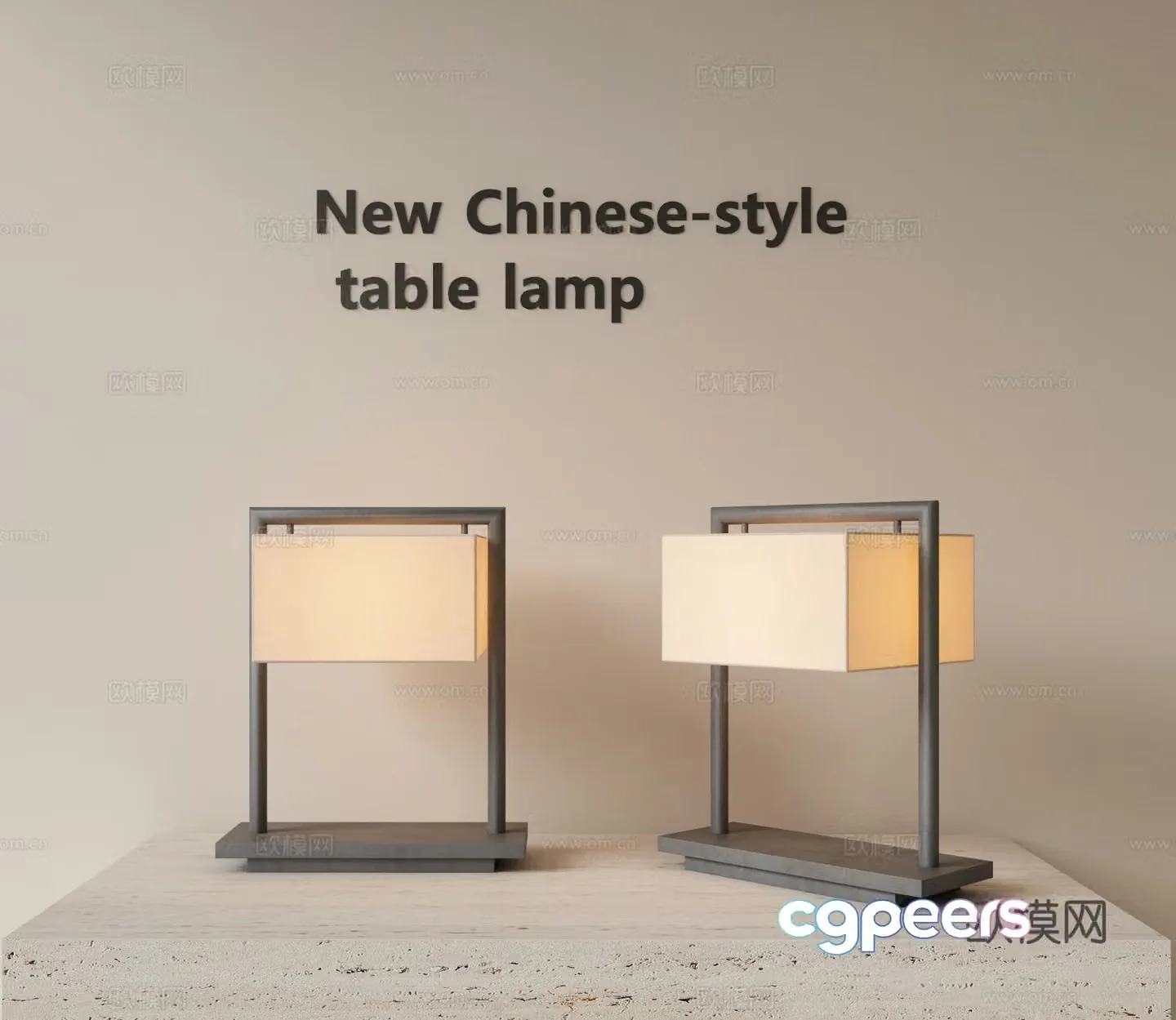 New Chinese style bedside desk lamp metal desk lamp study desk lamp living room desk lamp reading desk lamp 3D model