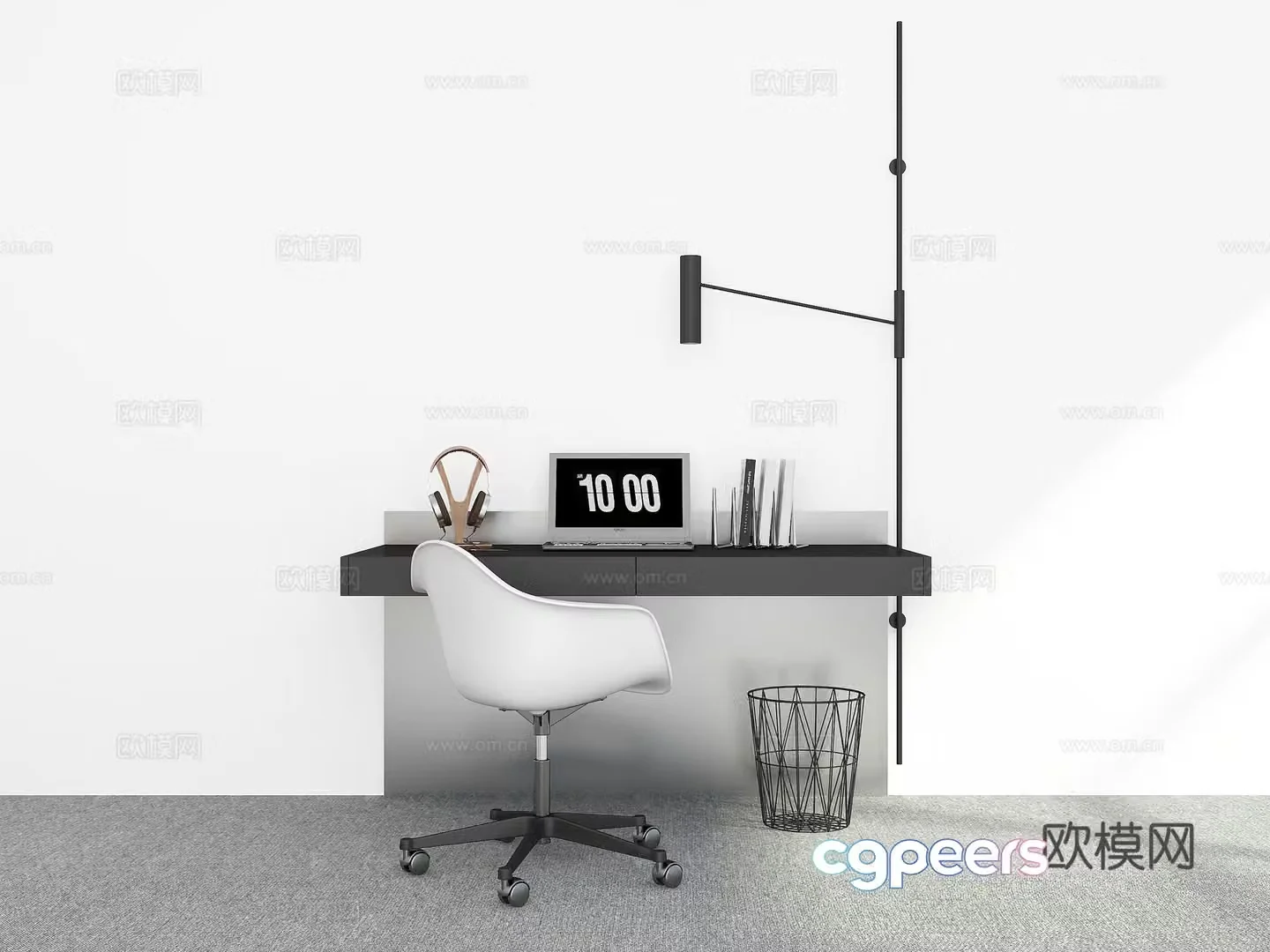 Modern desk 3d model