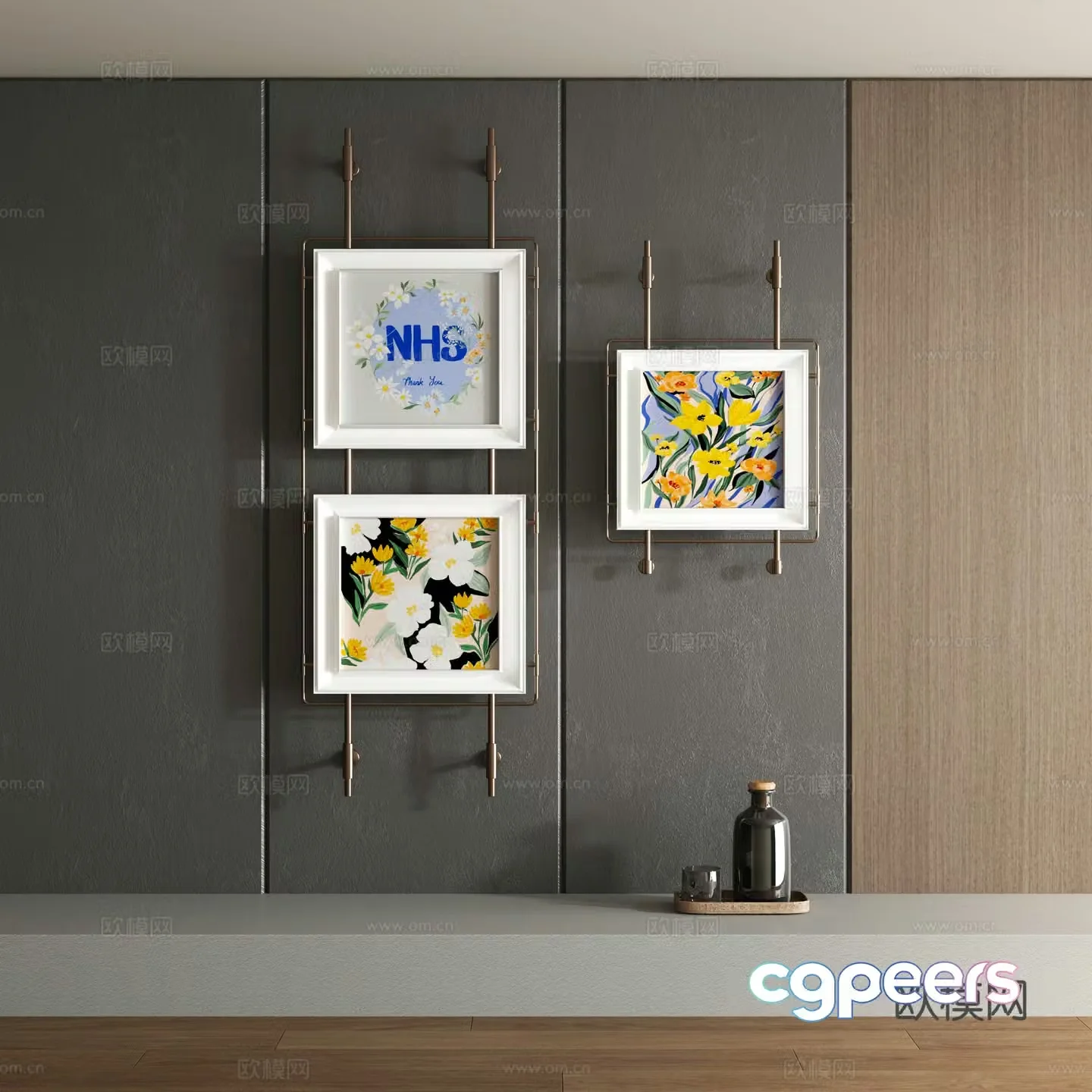 Modern decorative painting 3d model