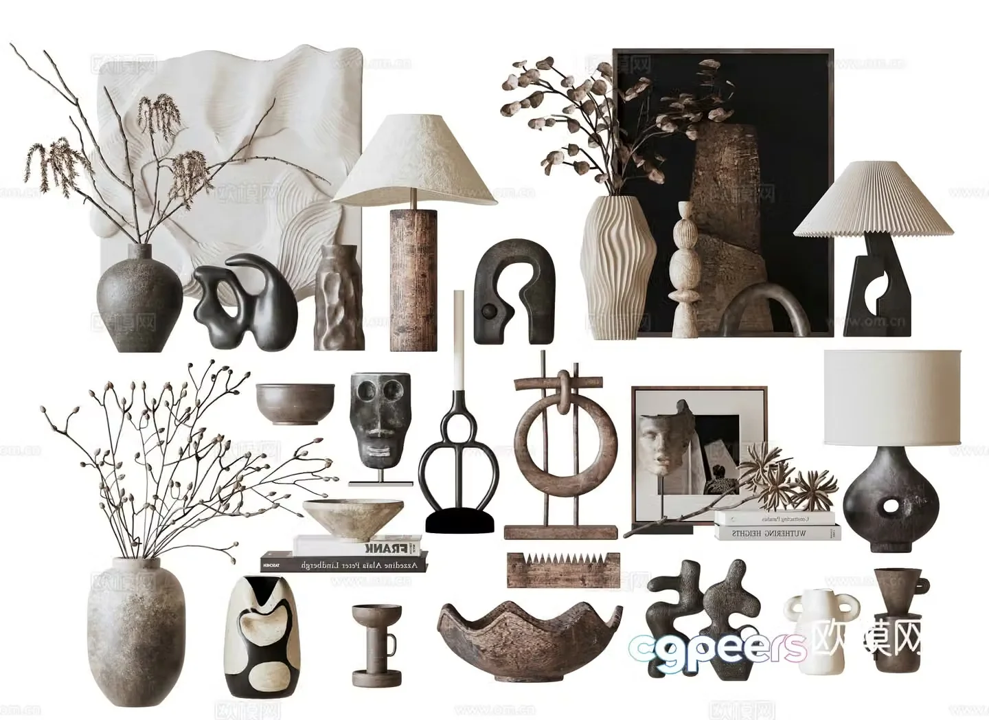 Wabi-sabi decorations table lamps handicrafts 3D model
