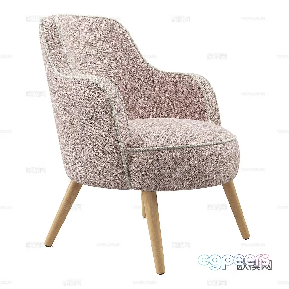 Nordic simple single sofa single sofa simple sofa living room sofa casual sofa 3d model