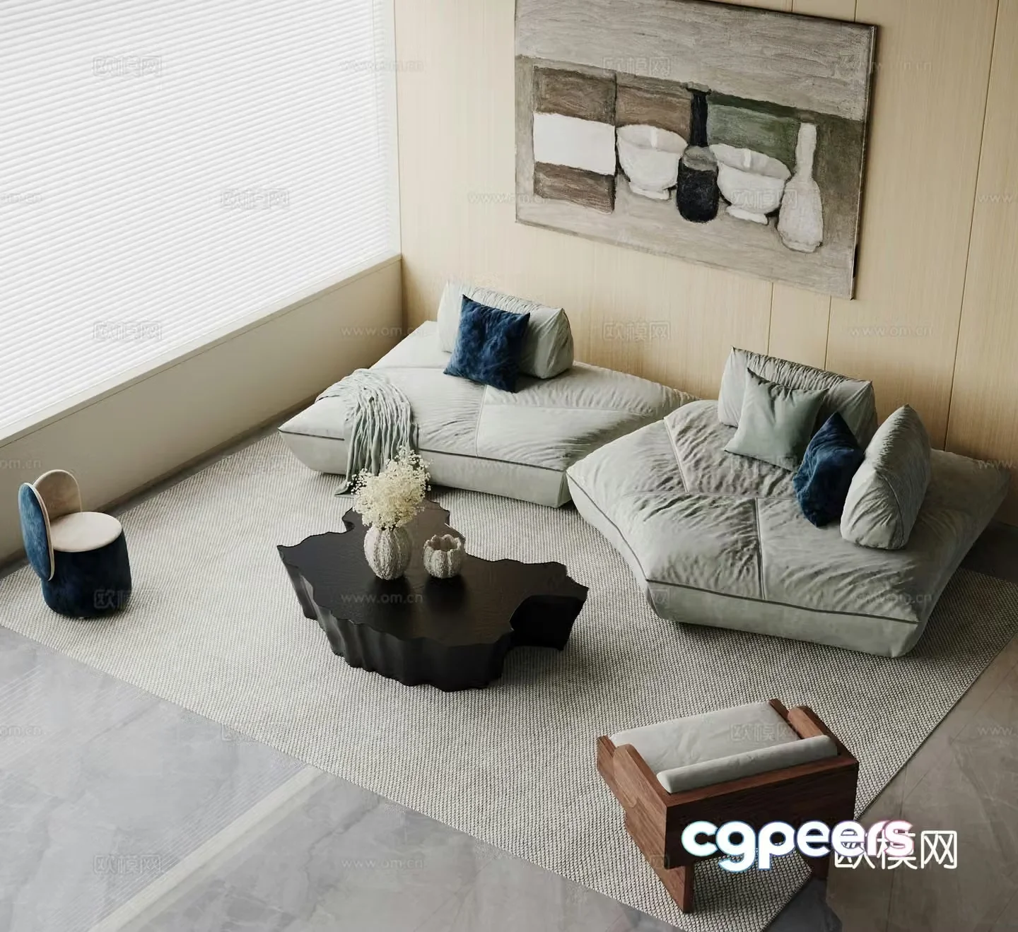 Wabi Sabi modular sofa 3d model