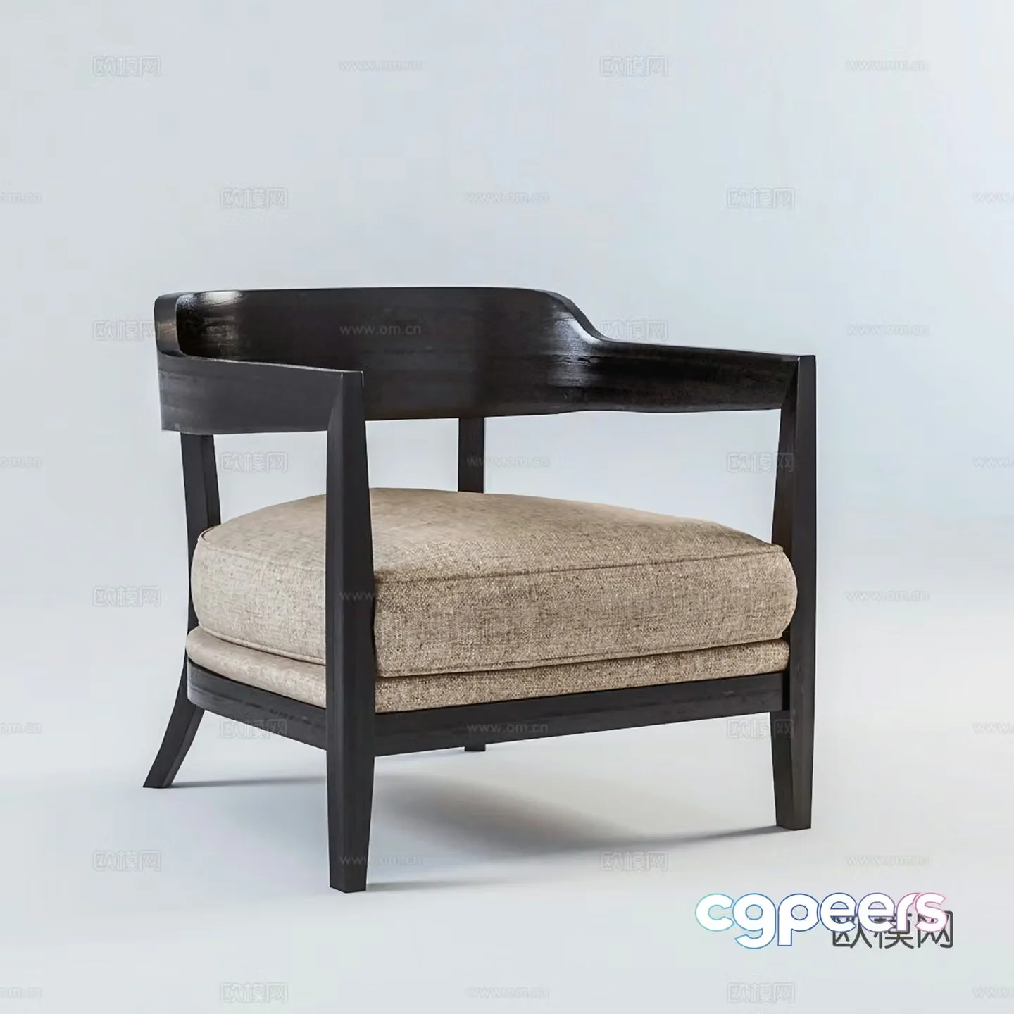 Modern leisure chair Single chair Outdoor leisure chair 3d model