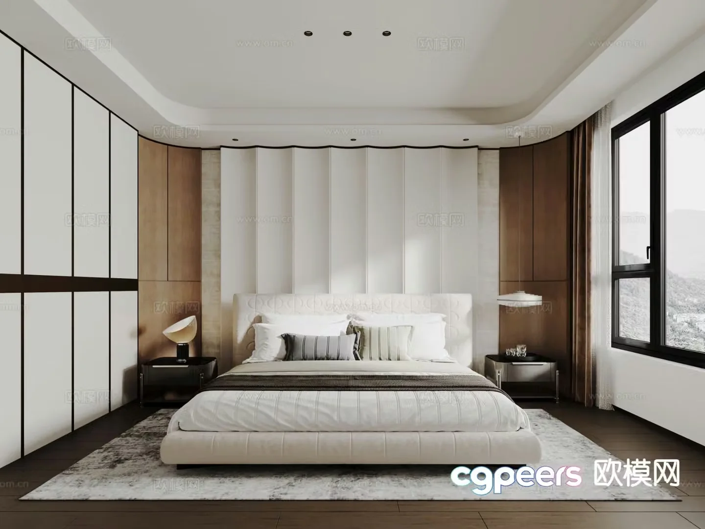 New Chinese style bedroom master bedroom 3d model