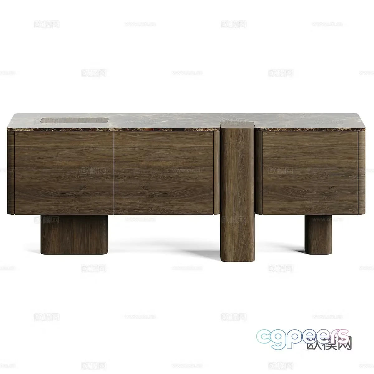 New Chinese style light luxury TV cabinet 3D model