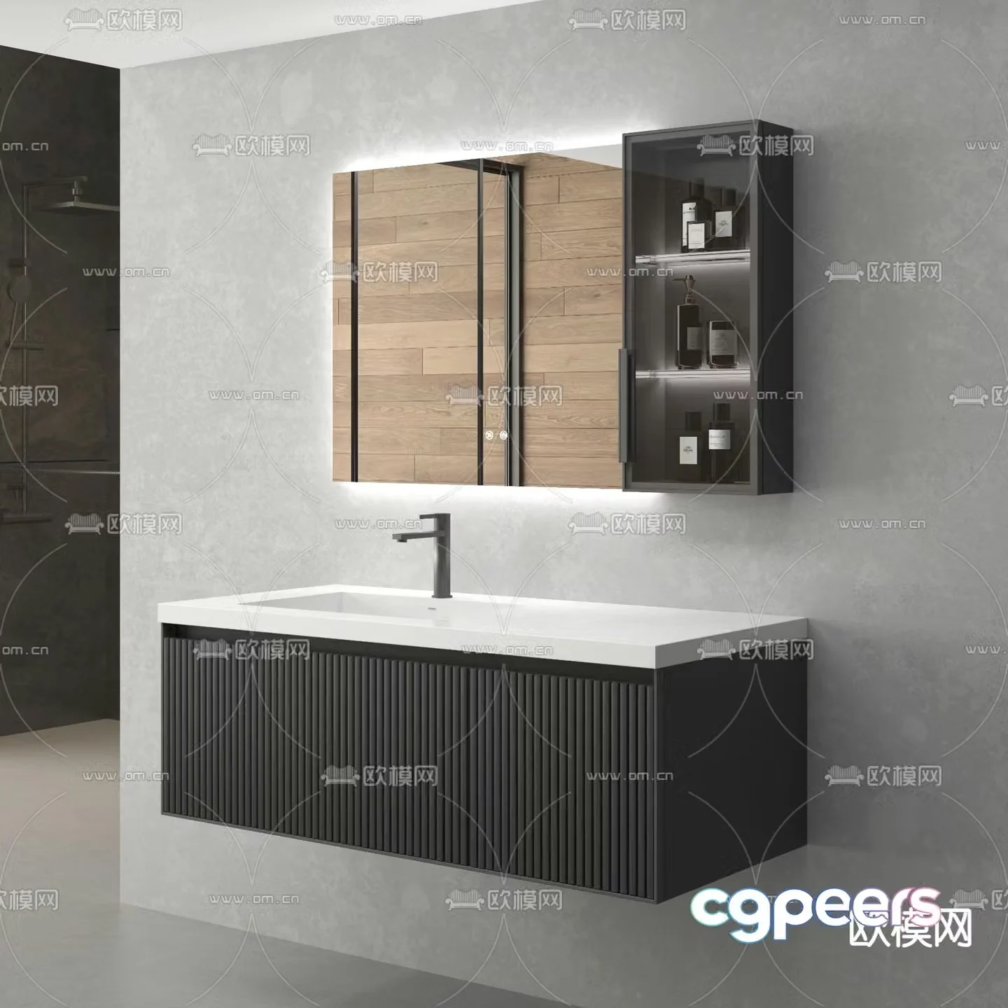 bathroom cabinet bathroom cabinet sink 3d model