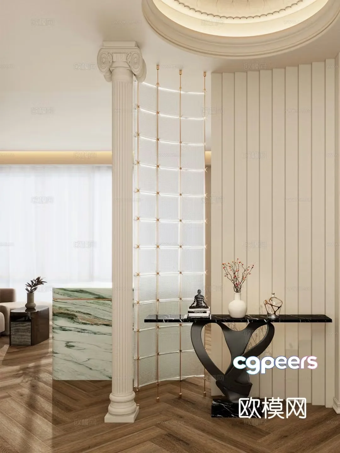 French entrance hall 3D model