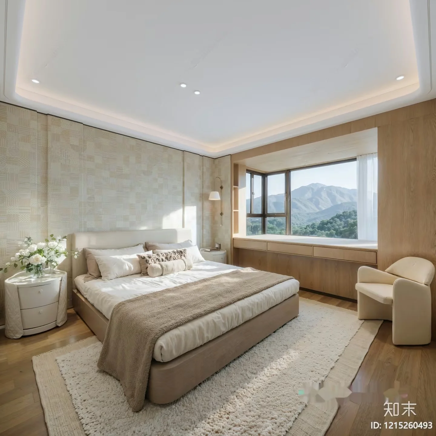 Cozy Bedroom 3D Model – 11062 – VRAY Render
