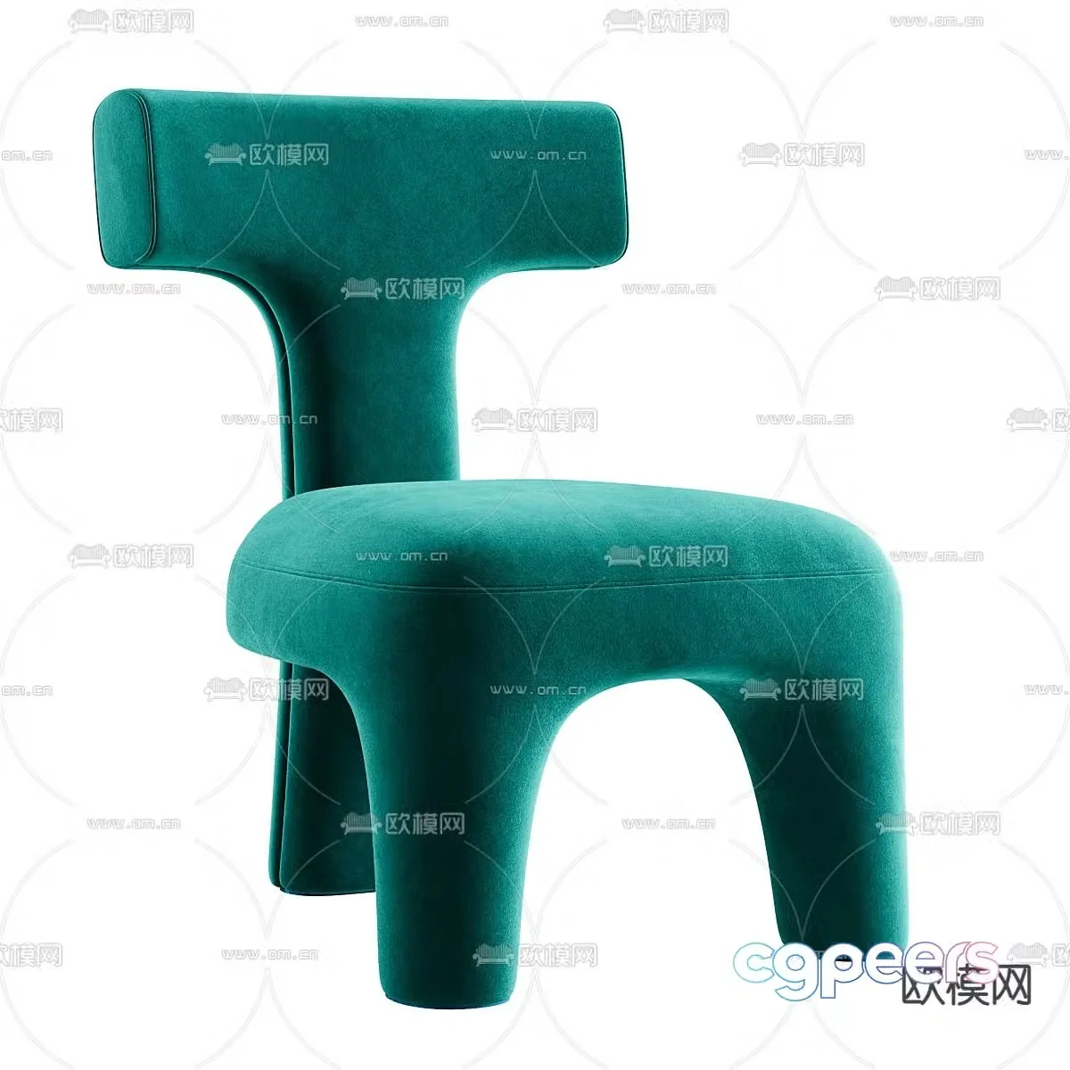 Modern chair dining chair 3d model