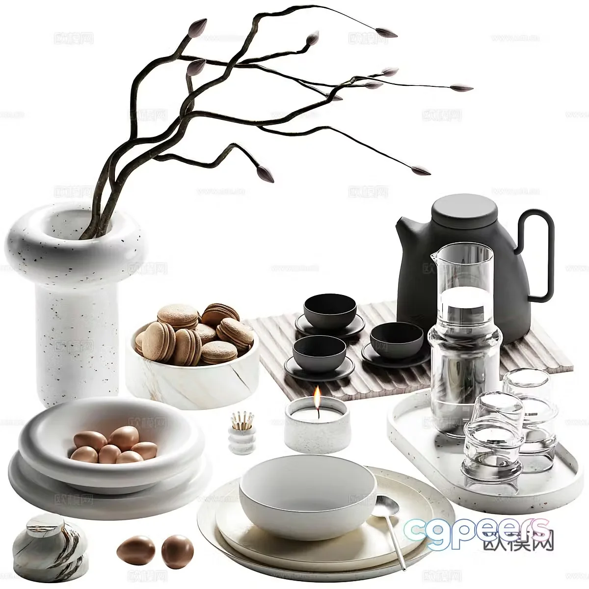 New Chinese Wasabi Food and Drink 3D Model