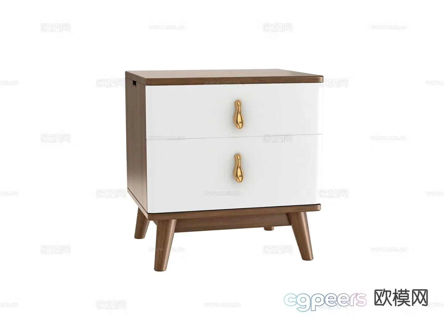 Modern bedside table 3d model
