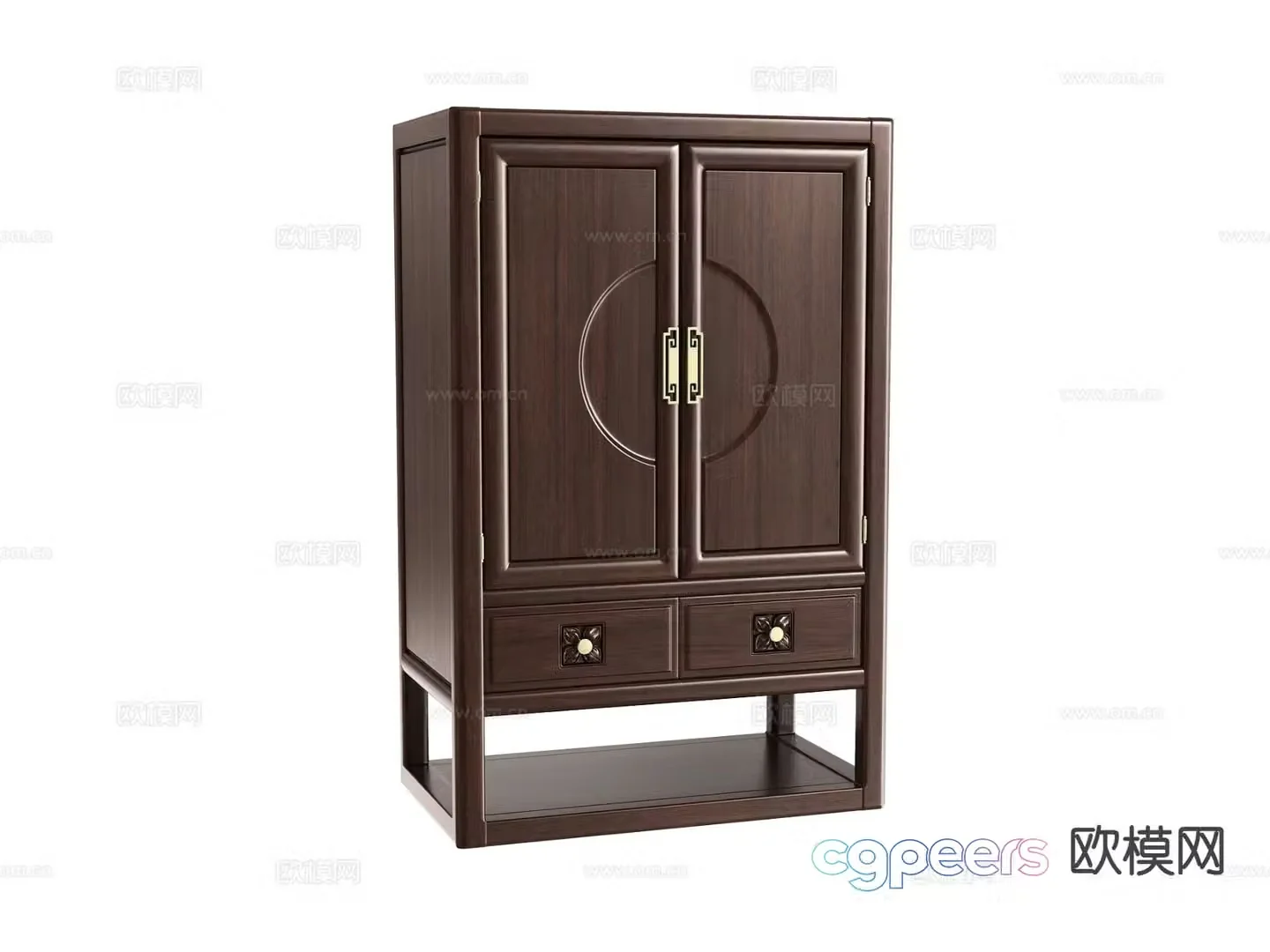 New Chinese style hall cabinet high cabinet 3D model