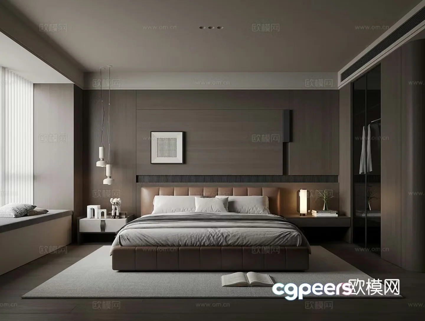 Italian style bedroom master bedroom 3d model
