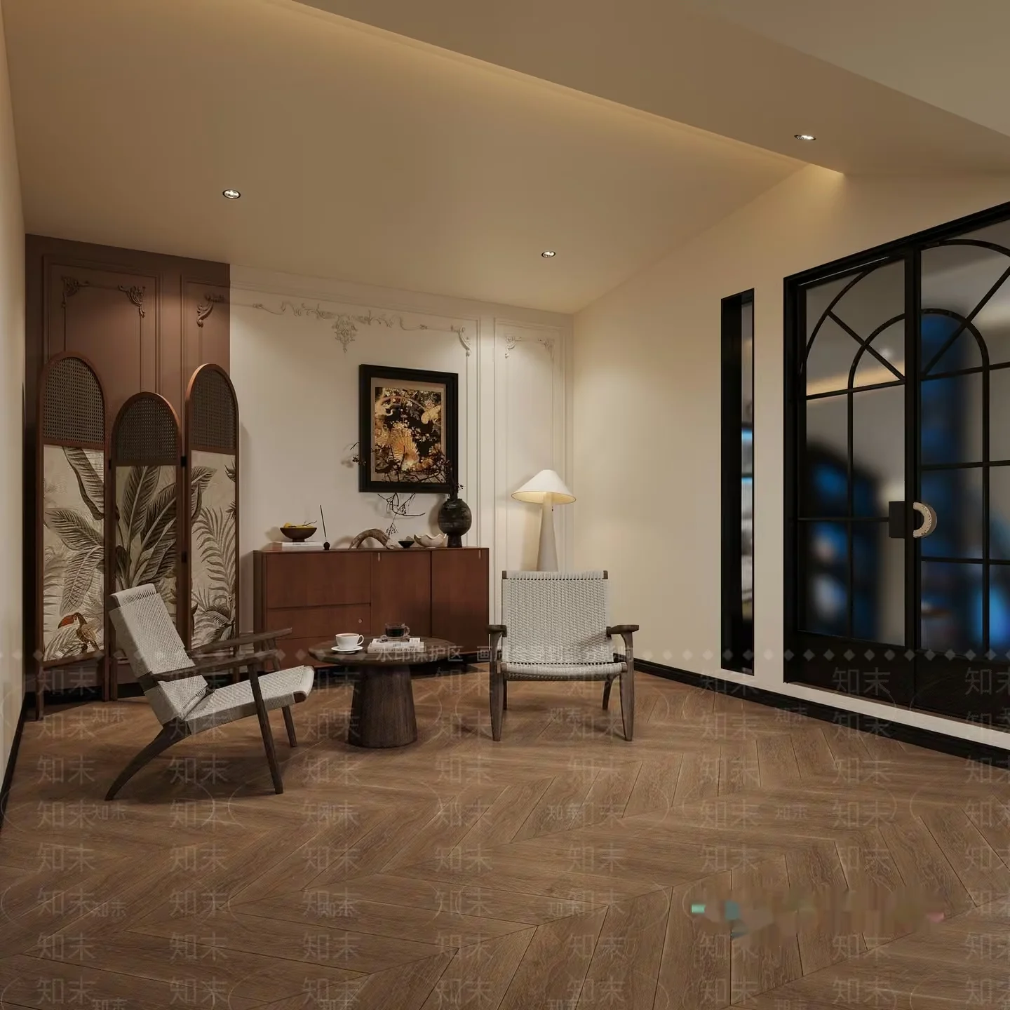 Modern Living Room 3D Model – 21130 – VRAY Render