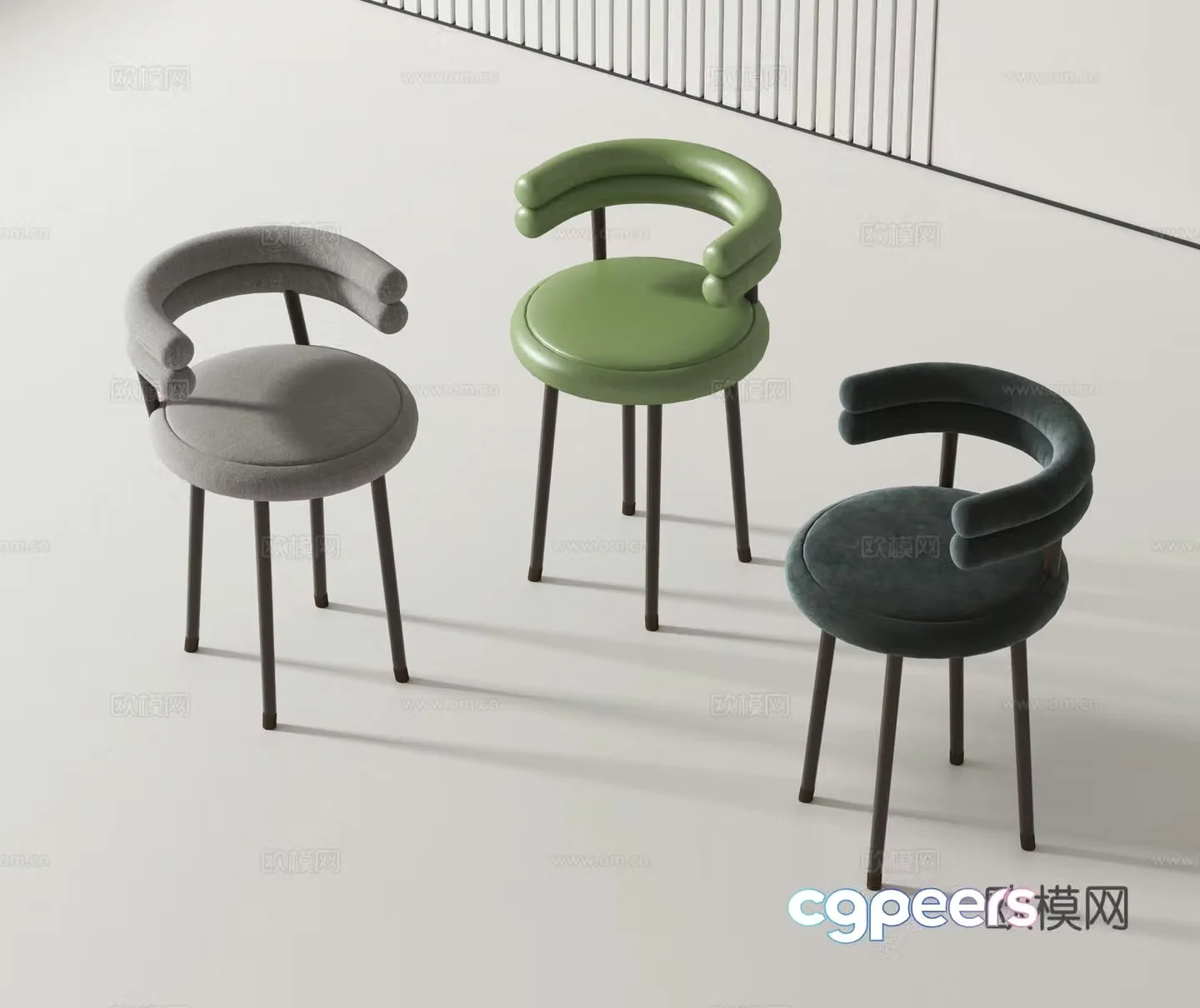 Modern bar stool bar stool 3d model