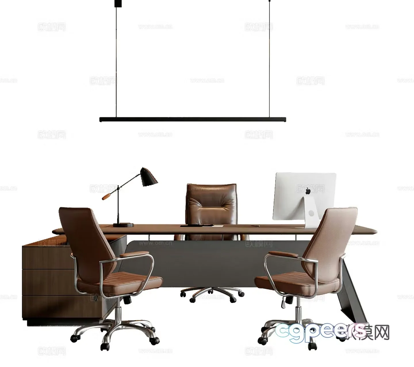 Modern Italian office desk chair office chair boss chair chandeliers 3d model