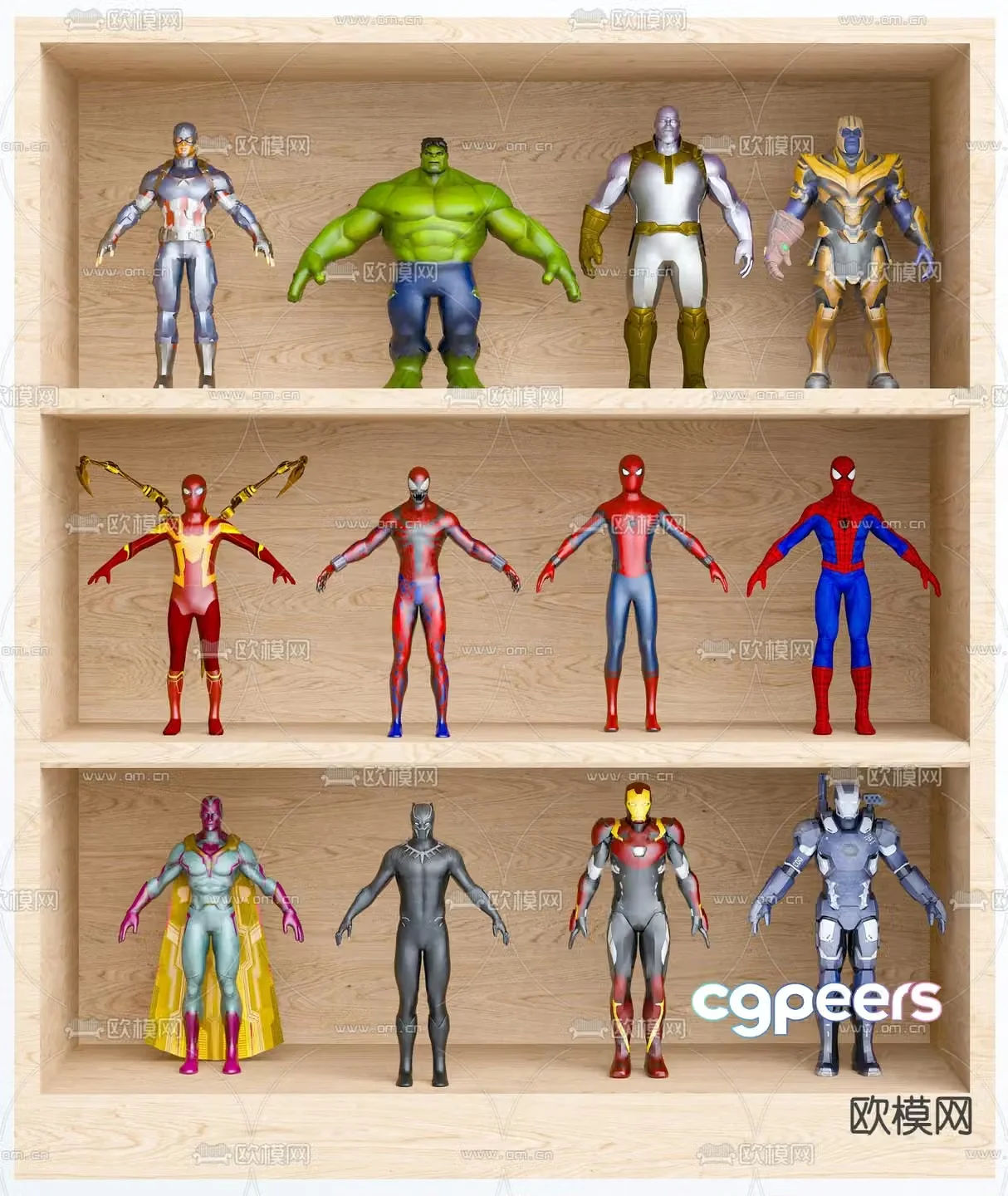 Marvel Trendy Toy Spider-Man Figure Sculpture Ornaments 3D Model