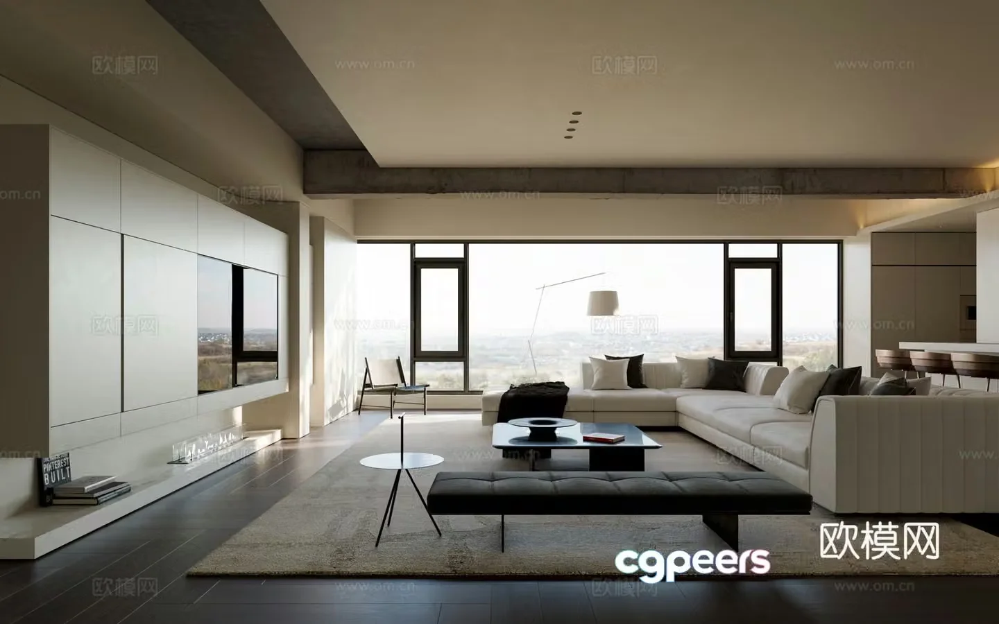 Modern Italian living room 3d model