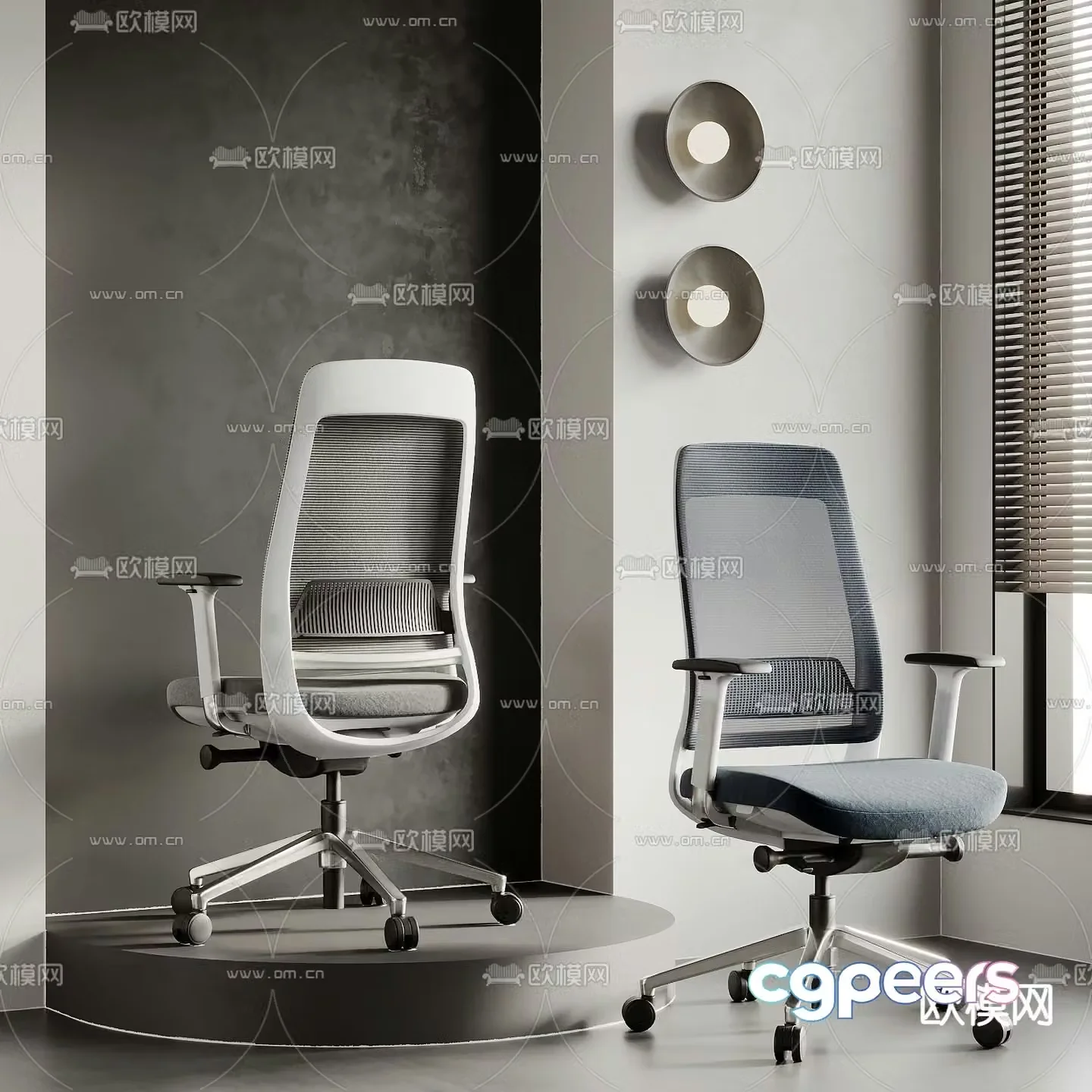 Office chair staff chair 3d model