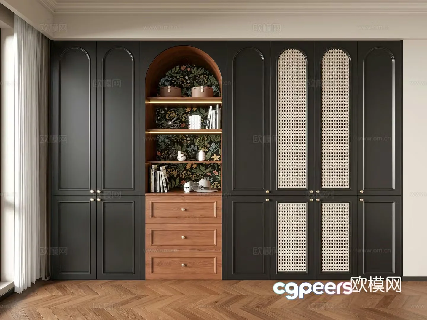 French retro wardrobe 3d model