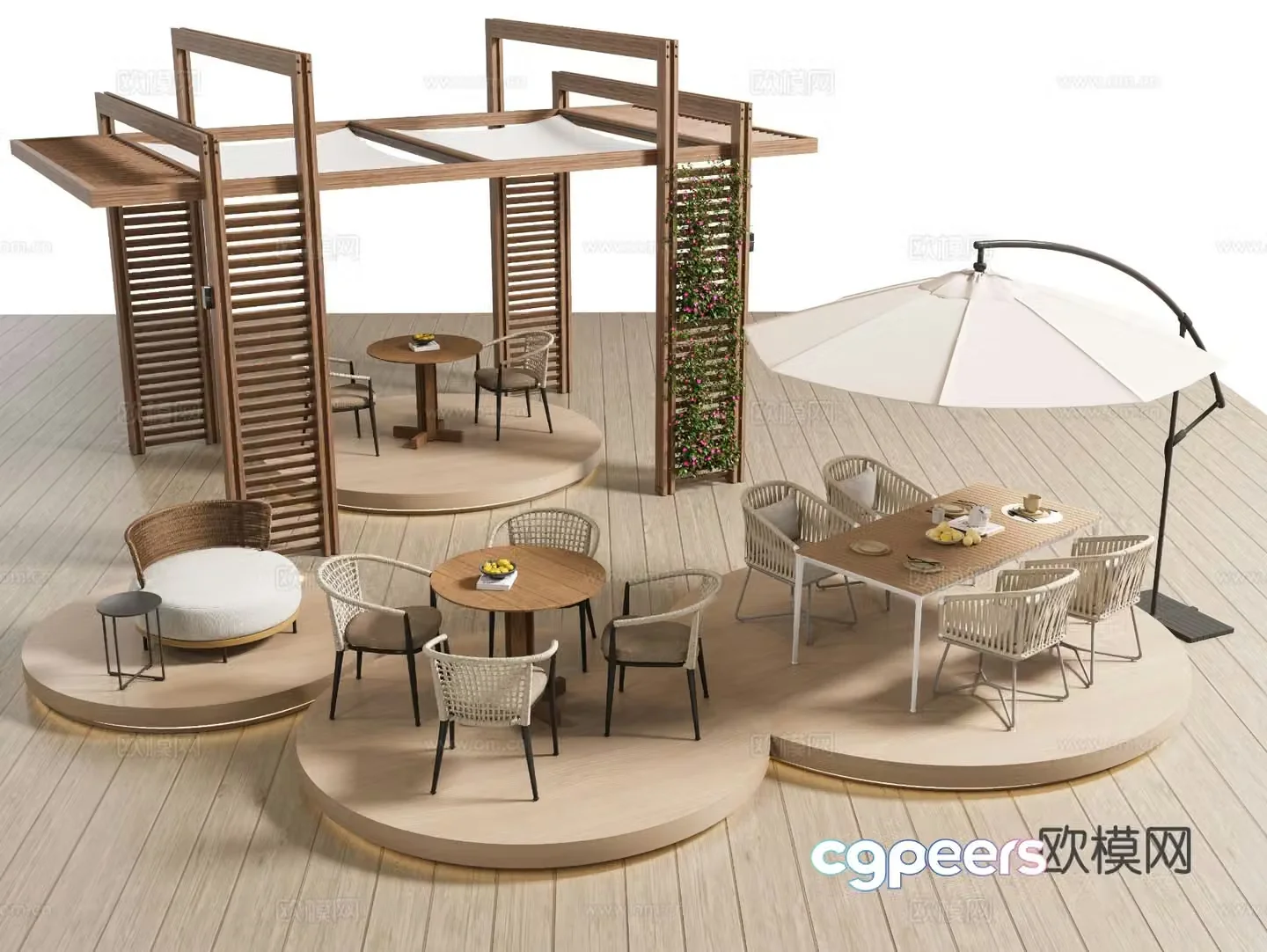 Modern outdoor table and chairs camping table and chairs 3d model