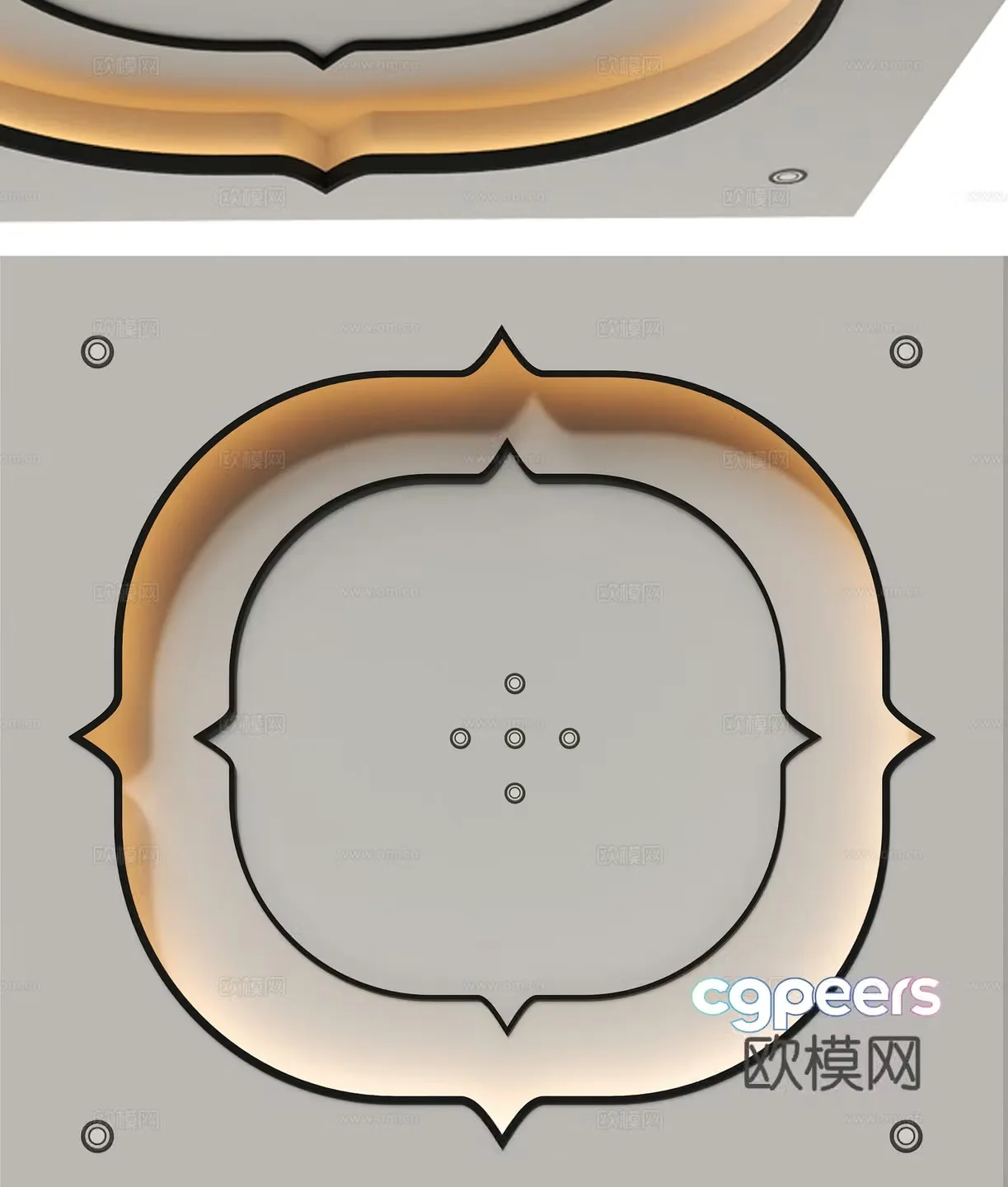 Modern ceiling 3d model
