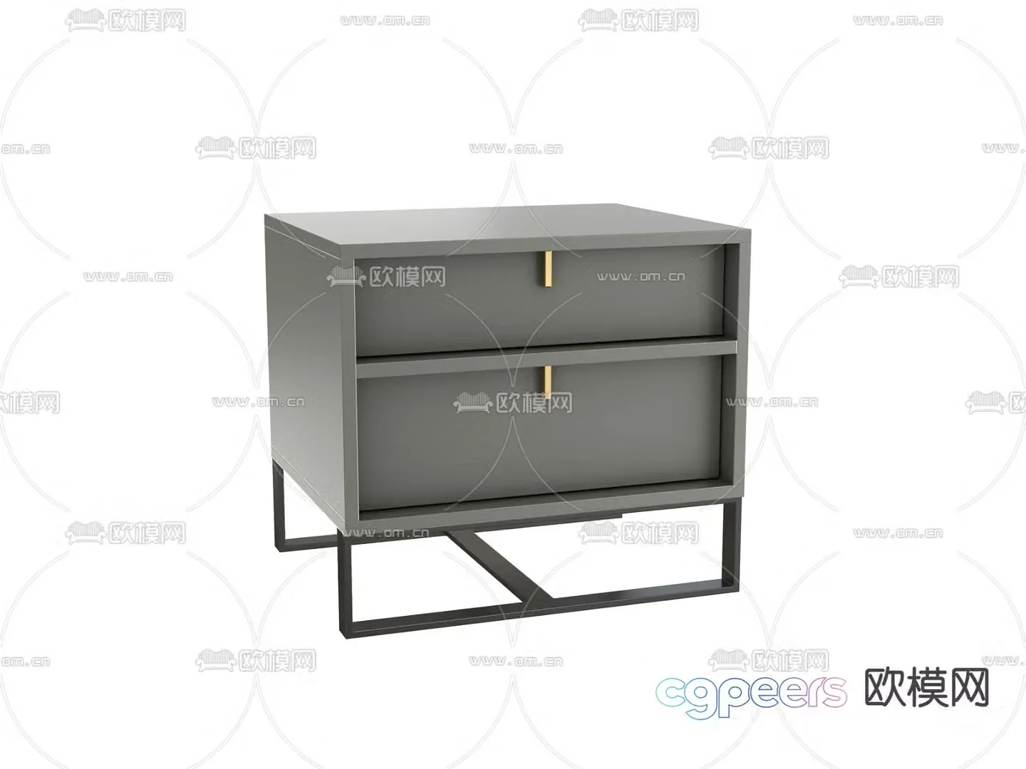 Modern bedside table 3d model