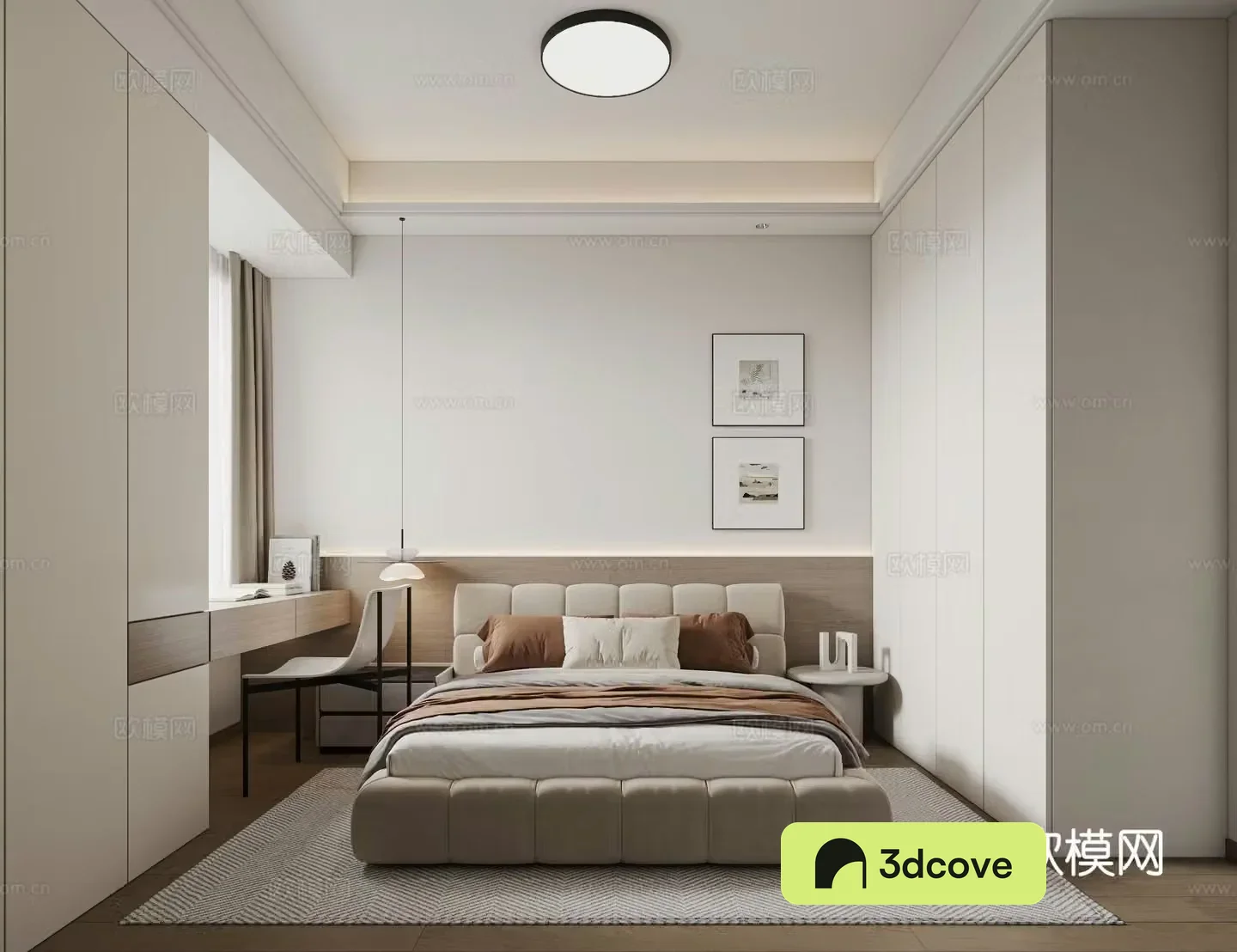Modern minimalist bedroom second bedroom