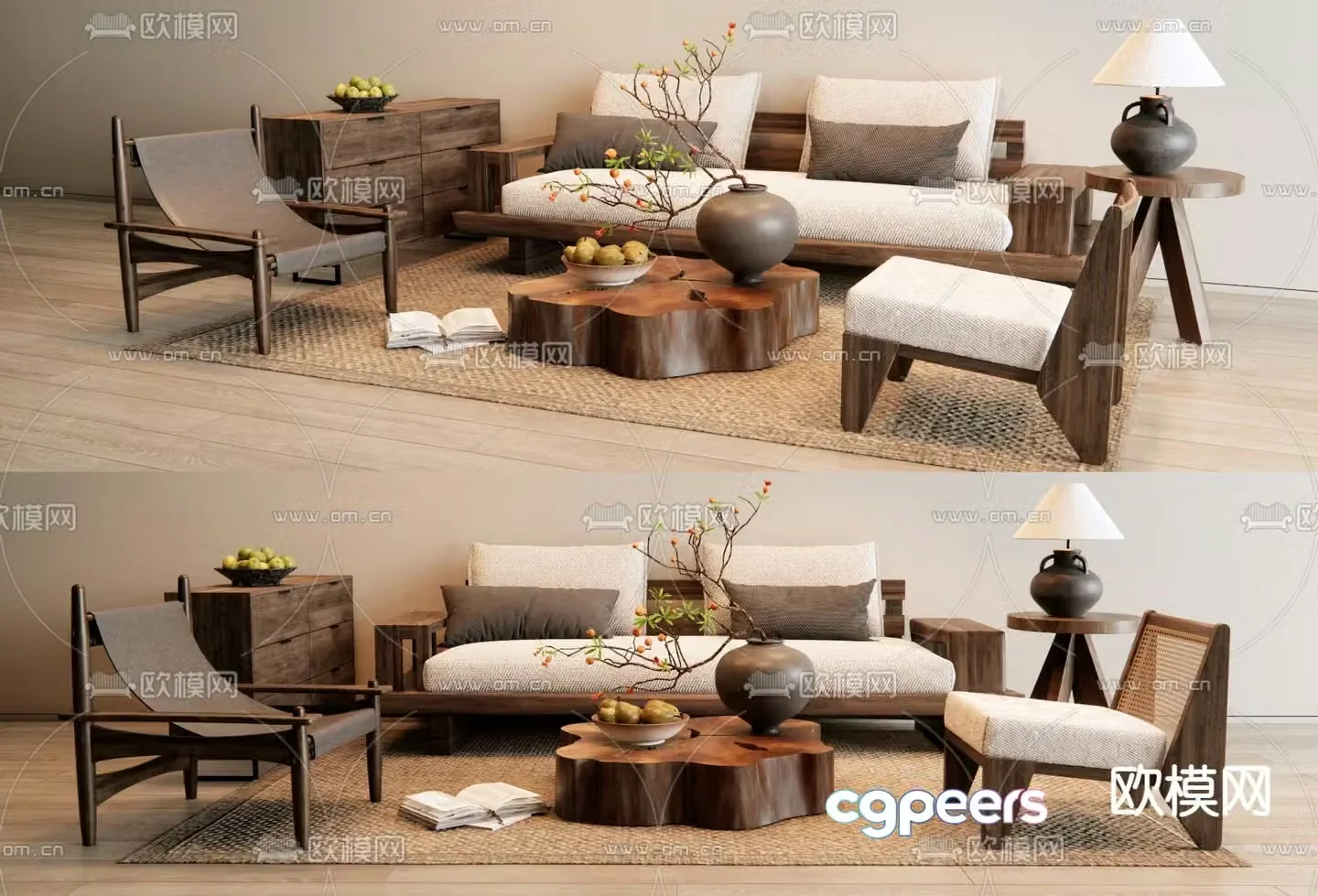 Medieval style sofa modular sofa 3d model