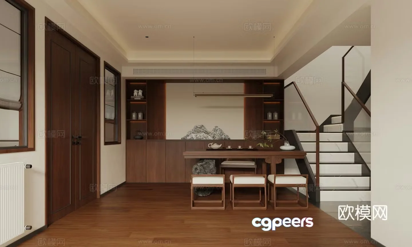 New Chinese tea room 3D model