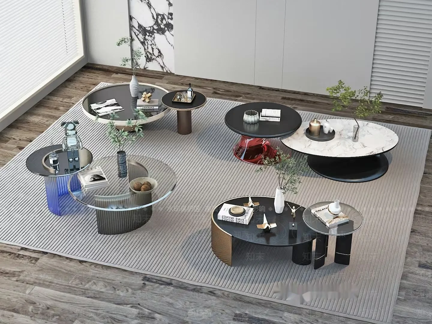 Modern Coffee Tables 3D Model – 14713 – VRAY Render