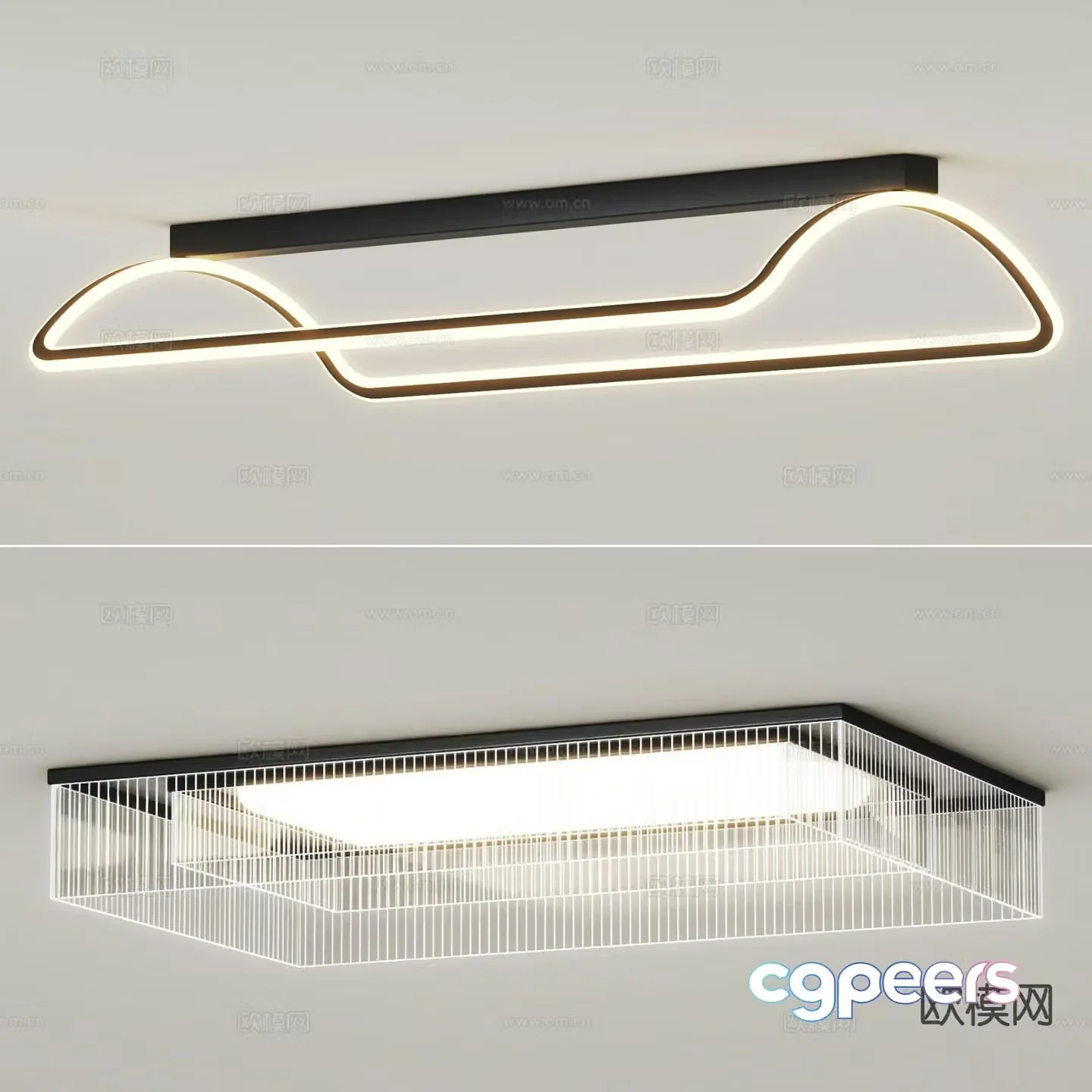 Modern ceiling lamp geometric ceiling lamp 3d model